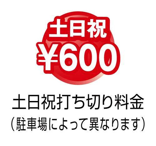 土日祝打ち切り600円